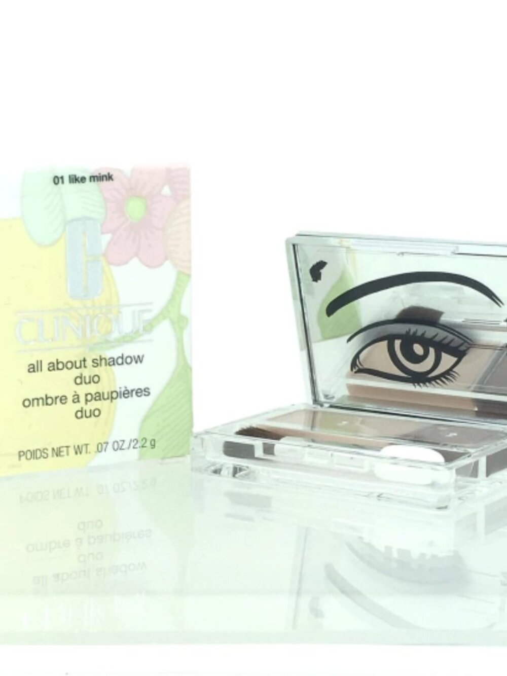 CLINIQUE All About Shadow Duo 01 LIKE MINK 0.07 oz / 2.2 g New in Box
